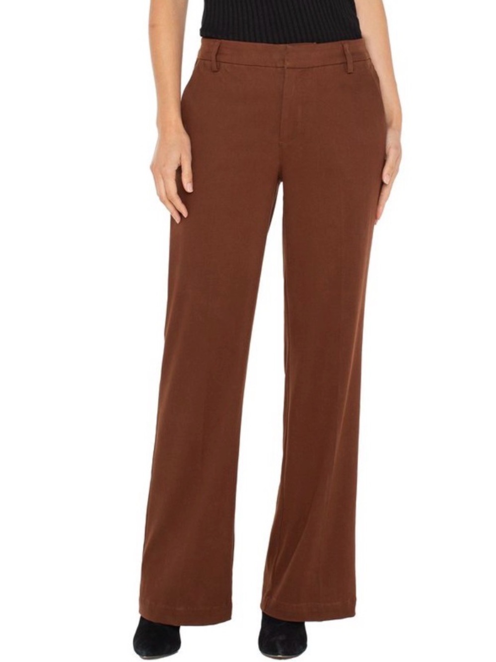 Liverpool | Kelsey Wide Leg Trouser in Saddle Brown | Women’s Pant | NWT